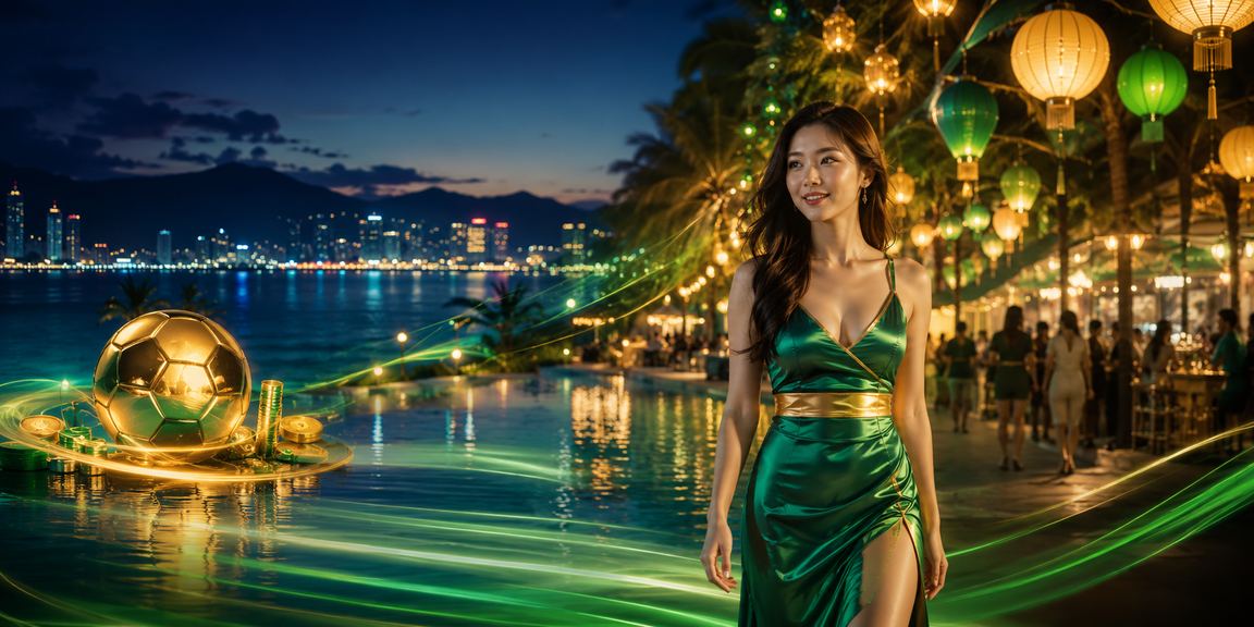 Cảnh đêm Nha Trang với không khí cá cược sôi động tại ketqua7